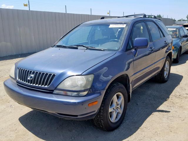 JT6HF10U5X0052932 - 1999 LEXUS RX 300 BLUE photo 2