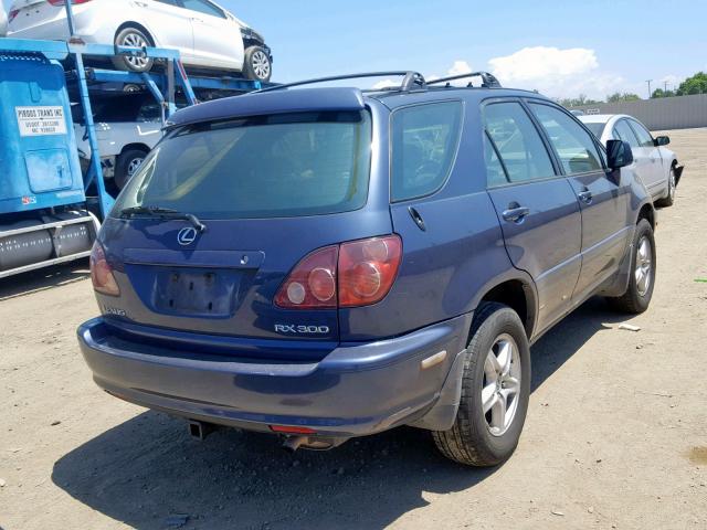 JT6HF10U5X0052932 - 1999 LEXUS RX 300 BLUE photo 4