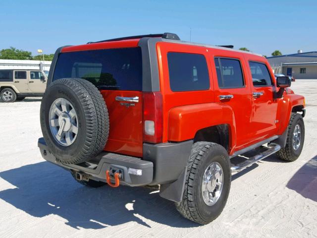 5GTEN13E988161523 - 2008 HUMMER H3 ORANGE photo 4