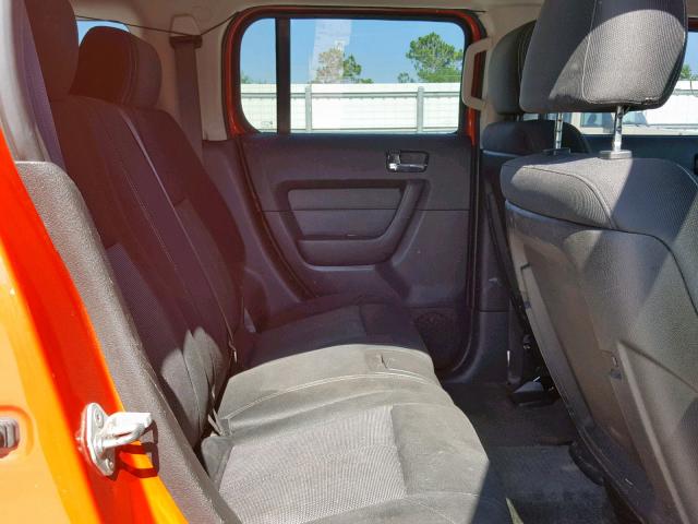 5GTEN13E988161523 - 2008 HUMMER H3 ORANGE photo 6