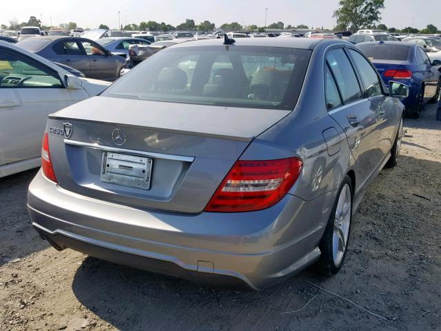 WDDGF4HB6CA718487 - 2012 MERCEDES-BENZ C 250 SILVER photo 4