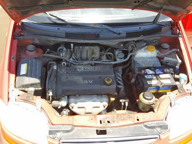KL1TD66657B758633 - 2007 CHEVROLET AVEO BASE წითელი ფოტო 7
