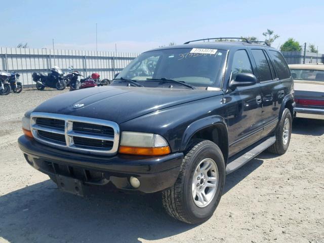 1B4HS48N62F159249 - 2002 DODGE DURANGO SL BLACK photo 2