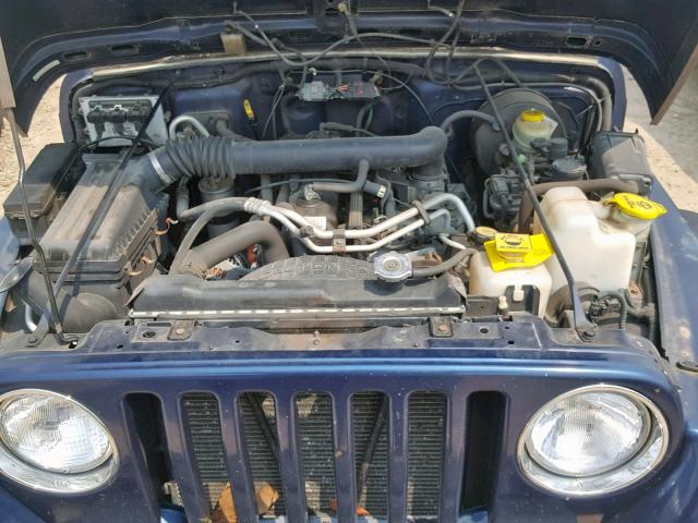 1J4FA49S91P300156 - 2001 JEEP WRANGLER / BLUE photo 7