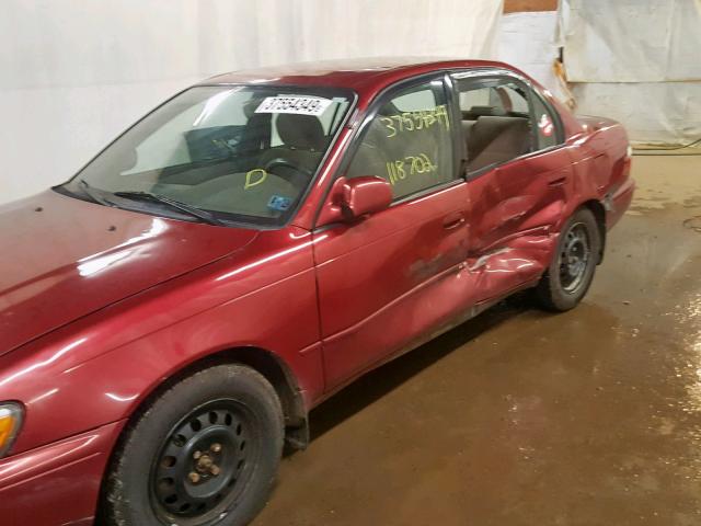 1NXBB02E8VZ629111 - 1997 TOYOTA COROLLA DX RED photo 9