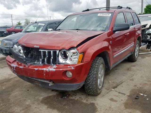 1J8HR58285C622615 - 2005 JEEP GRAND CHER RED photo 2