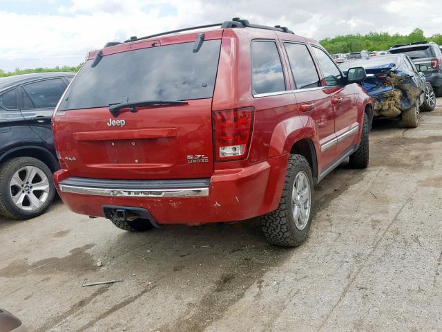 1J8HR58285C622615 - 2005 JEEP GRAND CHER RED photo 4