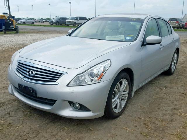 JN1CV6AP4DM722019 - 2013 INFINITI G37 BASE SILVER photo 2