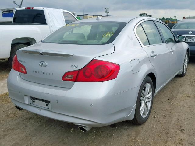 JN1CV6AP4DM722019 - 2013 INFINITI G37 BASE SILVER photo 4