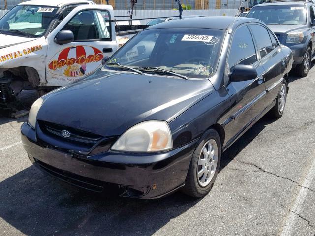 KNADC125646325209 - 2004 KIA RIO BLACK photo 2