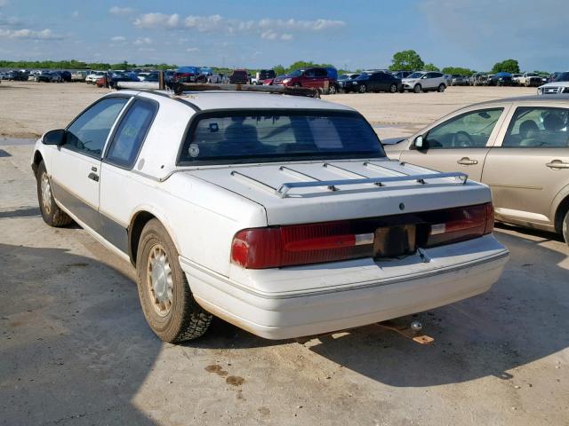 1MEPM6046NH613238 - 1992 MERCURY COUGAR LS WHITE photo 3