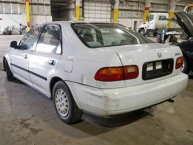 1HGEG8644SL066516 - 1995 HONDA CIVIC DX WHITE photo 3