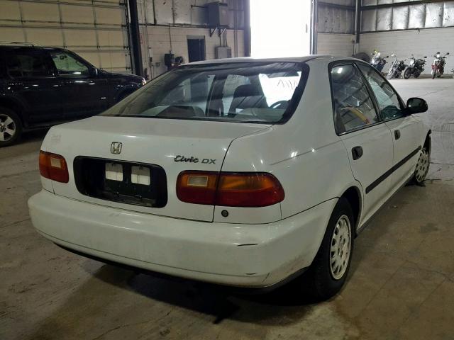 1HGEG8644SL066516 - 1995 HONDA CIVIC DX WHITE photo 4