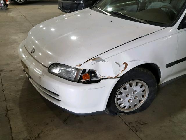 1HGEG8644SL066516 - 1995 HONDA CIVIC DX WHITE photo 9