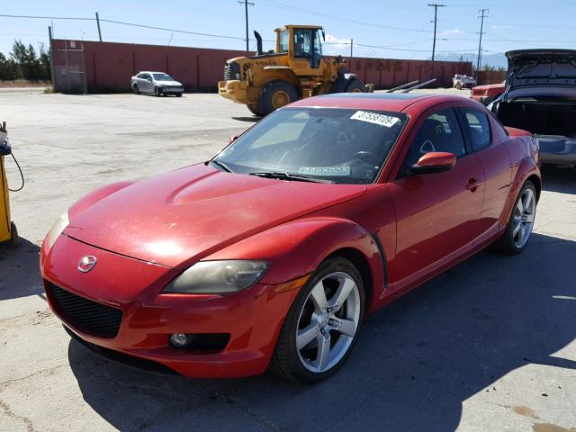 JM1FE17N740132925 - 2004 MAZDA RX8 RED photo 2