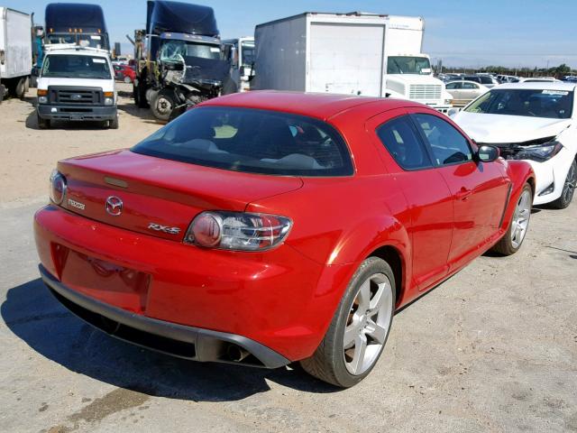 JM1FE17N740132925 - 2004 MAZDA RX8 RED photo 4