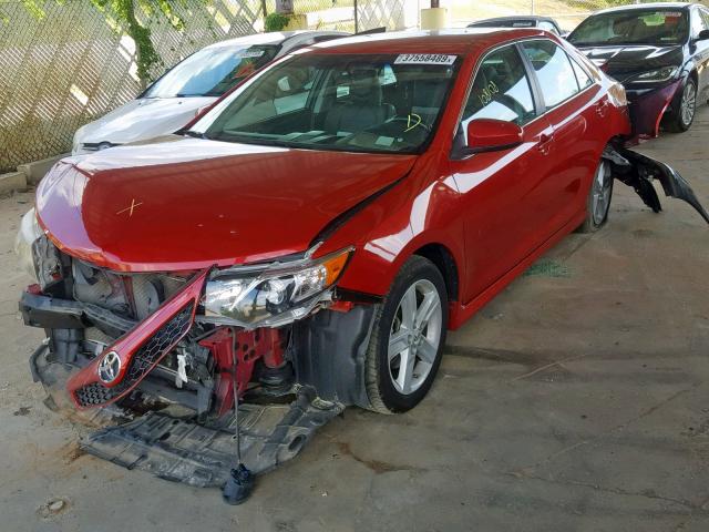 4T1BF1FK5CU536070 - 2012 TOYOTA CAMRY BASE RED photo 2