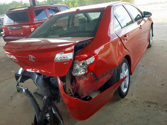 4T1BF1FK5CU536070 - 2012 TOYOTA CAMRY BASE RED photo 4