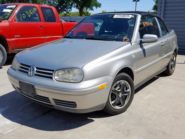 3VWCC21V21M801521 - 2001 VOLKSWAGEN CABRIO GLS SILVER photo 2