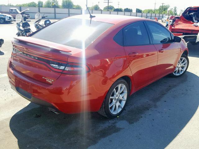 1C3CDFBHXDD648746 - 2013 DODGE DART SXT RED photo 4