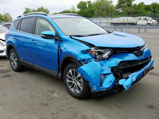 JTMRJREV3JD173860 - 2018 TOYOTA RAV4 HV LE BLUE photo 1