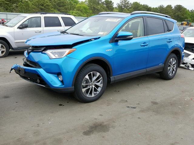 JTMRJREV3JD173860 - 2018 TOYOTA RAV4 HV LE BLUE photo 2