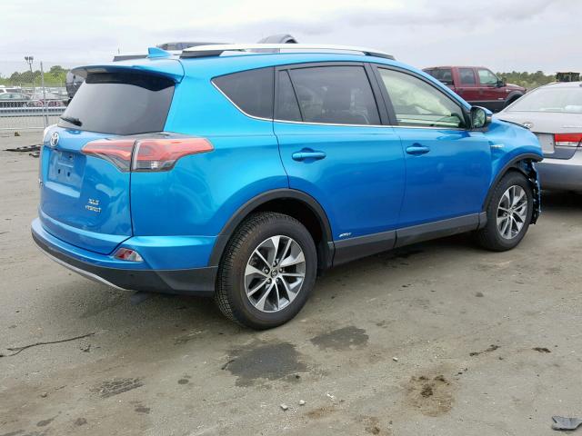 JTMRJREV3JD173860 - 2018 TOYOTA RAV4 HV LE BLUE photo 4