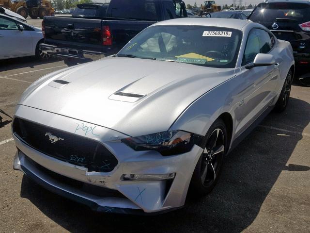 1FA6P8CF2J5108795 - 2018 FORD MUSTANG GT SILVER photo 2