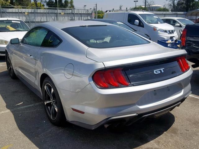 1FA6P8CF2J5108795 - 2018 FORD MUSTANG GT SILVER photo 3