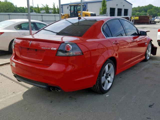 6G2EC57Y98L139146 - 2008 PONTIAC G8 GT RED photo 4