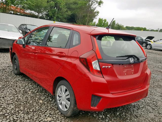 JHMGK5H55GS012115 - 2016 HONDA FIT LX RED photo 3