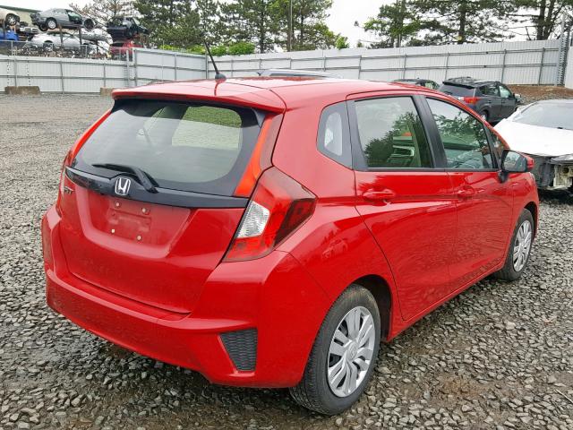 JHMGK5H55GS012115 - 2016 HONDA FIT LX RED photo 4