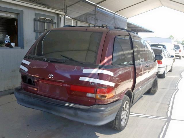 JT3AC12R2P1104222 - 1993 TOYOTA PREVIA LE BURGUNDY photo 4