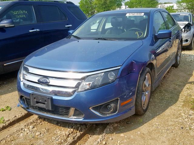 3FAHP0DCXAR237380 - 2010 FORD FUSION SPO BLUE photo 2