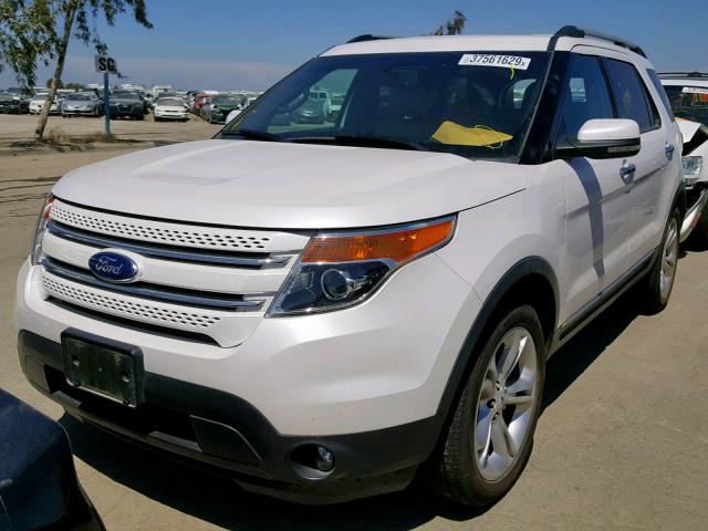 1FMHK8F88CGA20996 - 2012 FORD EXPLORER L WHITE photo 2