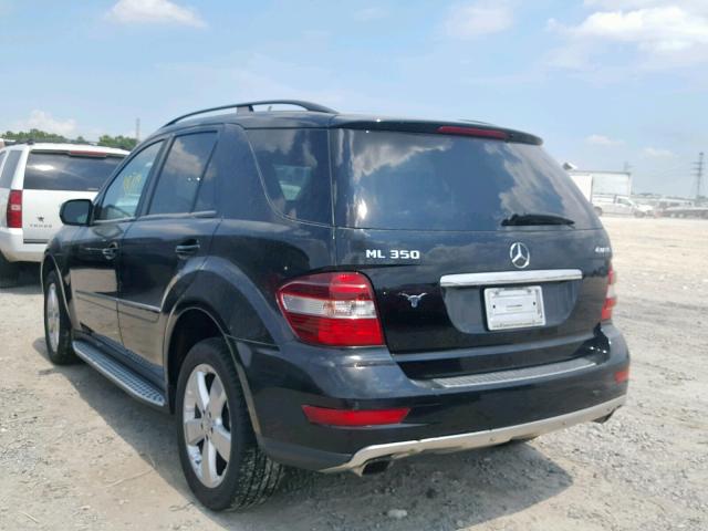 4JGBB86E39A483085 - 2009 MERCEDES-BENZ ML 350 BLACK photo 3