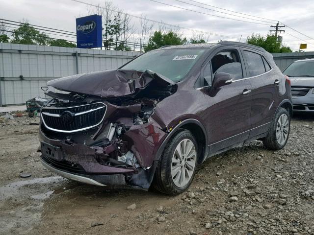 KL4CJASB4HB241195 - 2017 BUICK ENCORE PRE MAROON photo 2