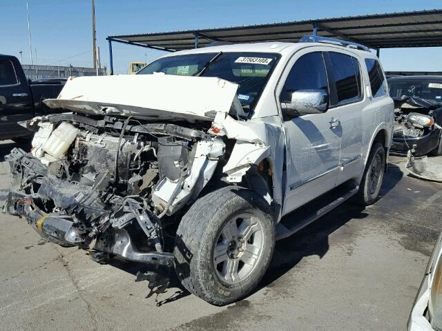 5N1BA0NE8FN615297 - 2015 NISSAN ARMADA PLA WHITE photo 2