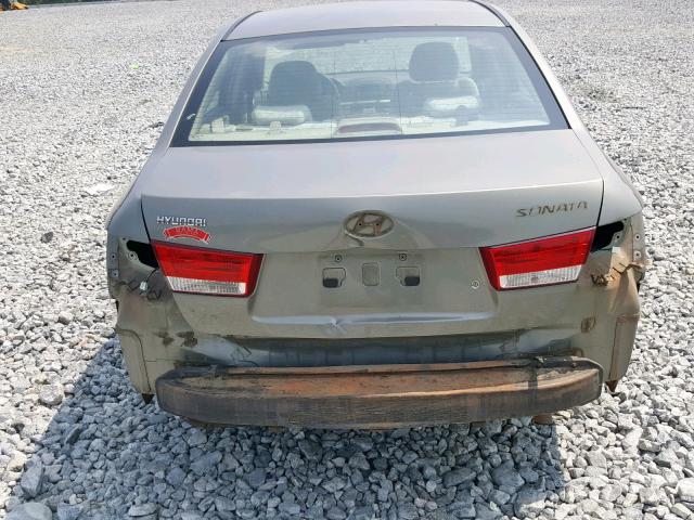 5NPET46C67H209116 - 2007 HYUNDAI SONATA GLS GREEN photo 9