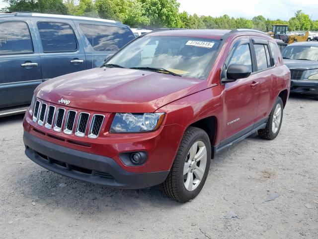 1C4NJDBB4ED630208 - 2014 JEEP COMPASS SP Қызыл фото 2