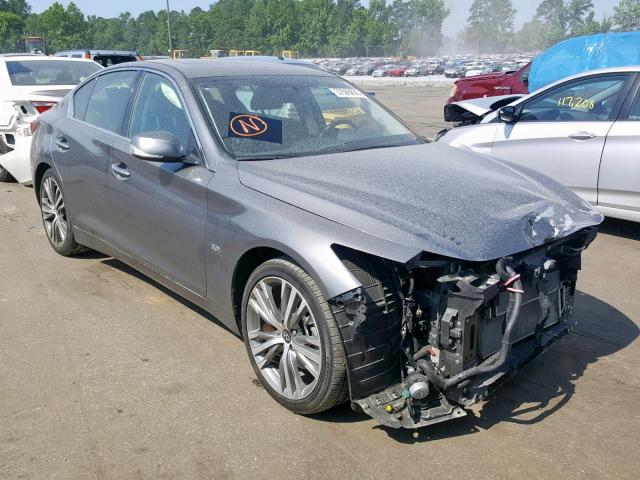 JN1EV7AR5JM444758 - 2018 INFINITI Q50 LUXE GRAY photo 1