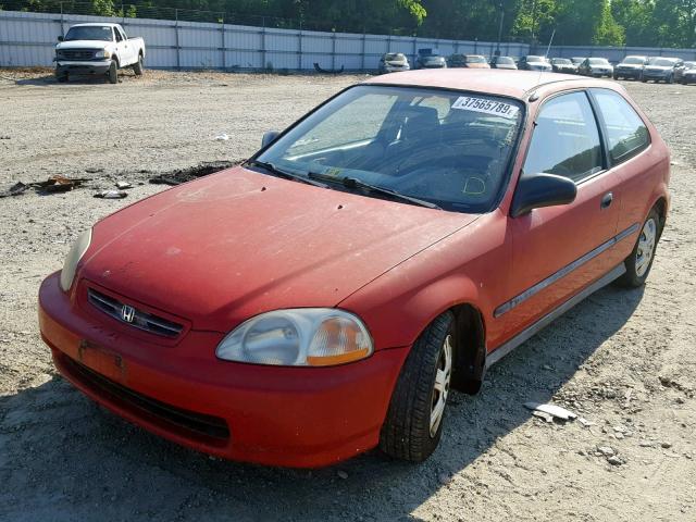 2HGEJ6429WH101173 - 1998 HONDA CIVIC CX RED photo 2