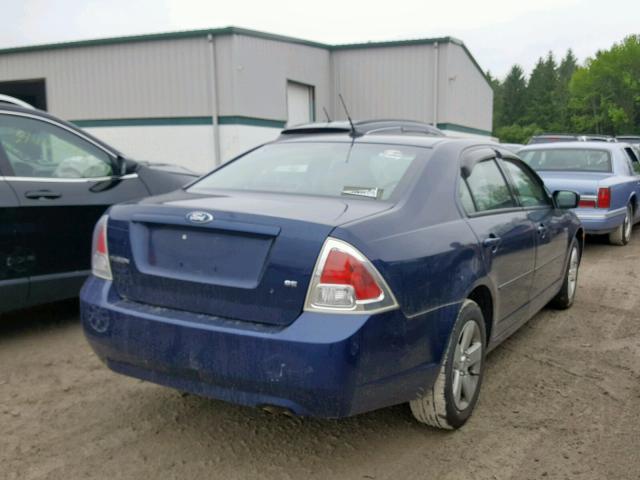 3FAHP07Z57R160670 - 2007 FORD FUSION SE BLUE photo 4