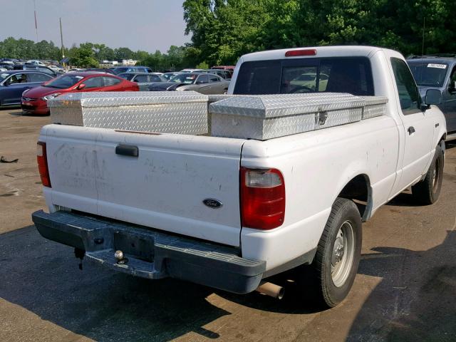 1FTYR10D65PA49087 - 2005 FORD RANGER WHITE photo 4