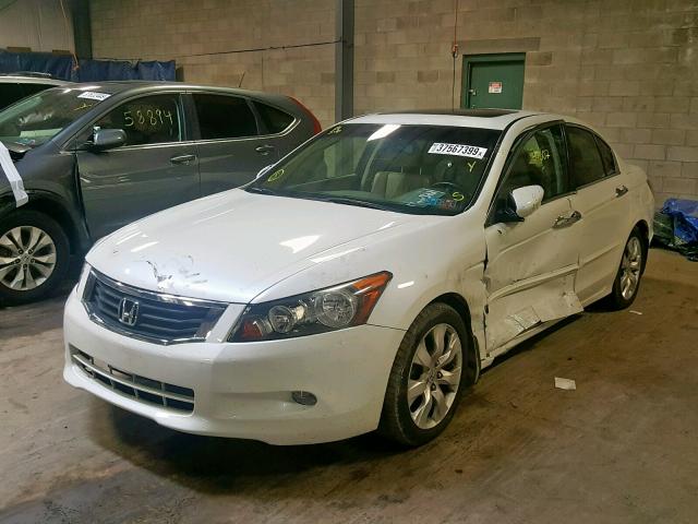 1HGCP3F85AA010186 - 2010 HONDA ACCORD EXL WHITE photo 2