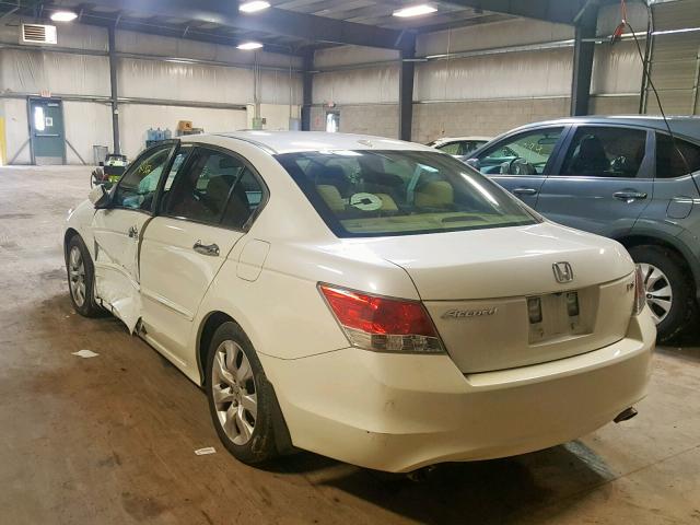 1HGCP3F85AA010186 - 2010 HONDA ACCORD EXL WHITE photo 3