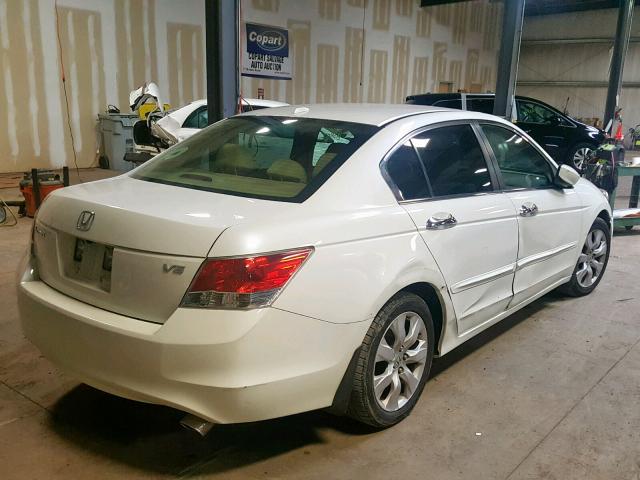 1HGCP3F85AA010186 - 2010 HONDA ACCORD EXL WHITE photo 4