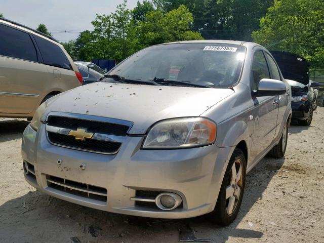 KL1TG56628B249196 - 2008 CHEVROLET AVEO LT SILVER photo 2