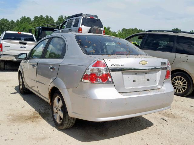 KL1TG56628B249196 - 2008 CHEVROLET AVEO LT SILVER photo 3