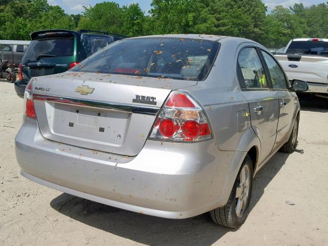 KL1TG56628B249196 - 2008 CHEVROLET AVEO LT SILVER photo 4